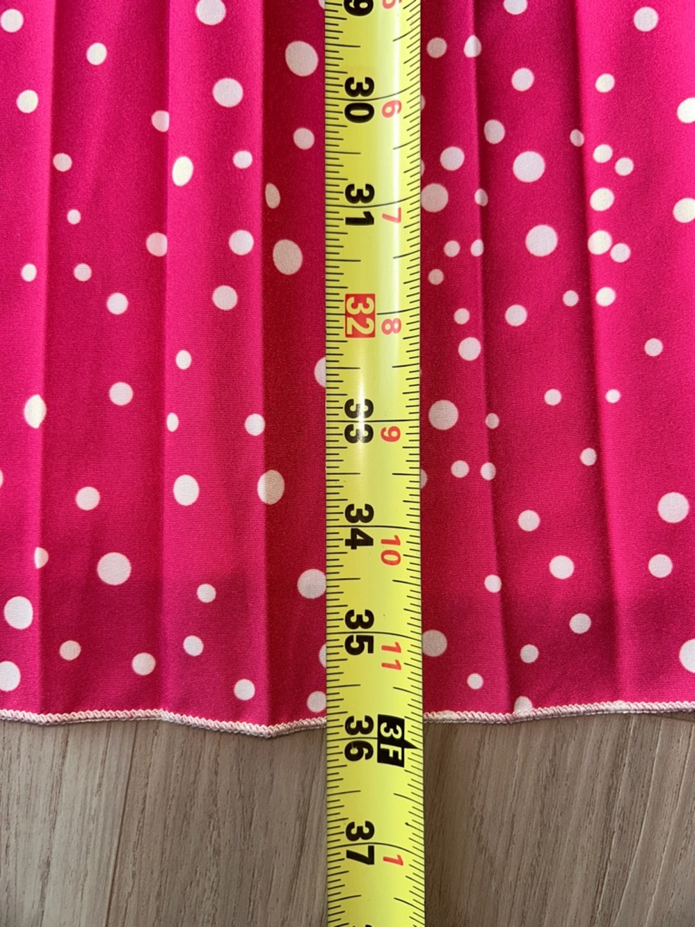 Polka Dot Halter A-Line Dress L Bubble Gum Pink NWOT Barbie Pleated Loose Flirty - Picture 7 of 8